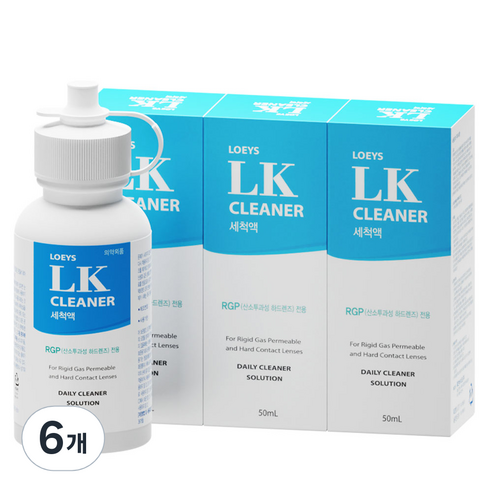 휴먼바이오 로이즈 엘케이 클리너 렌즈세정액, 6개, 50ml