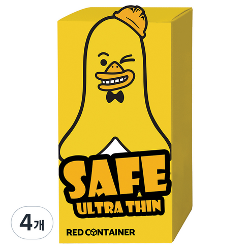 레드컨테이너 세이프 울트라씬 콘돔 나나, 12개입, 4개