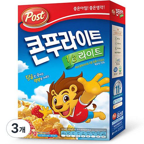 동서 포스트 콘푸라이트 1/3 슈거라이트 시리얼, 530g, 2개