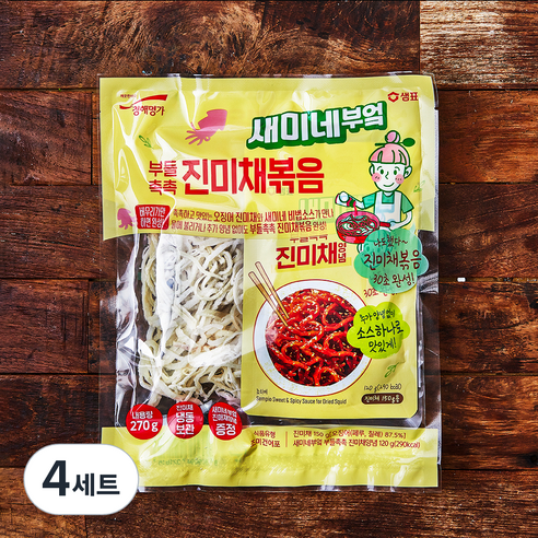 청해명가 새미네부엌 진미채볶음 + 양념 세트 270g, 4세트