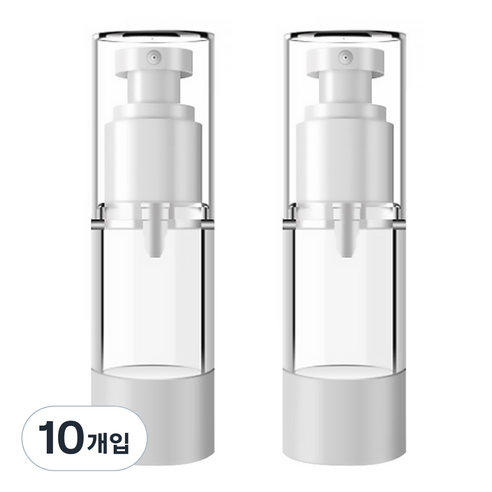 DM 뷰티 휴대용 펌프 스프레이 공병 플랫 진공 30ml, 혼합 색상, 10개입