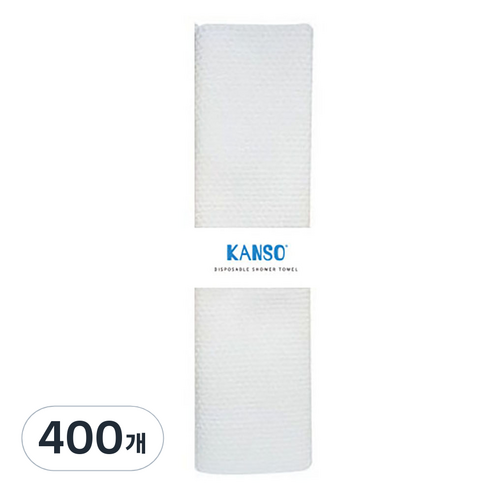 간소 더 도톰한 일회용 샤워타올, 화이트, 1개입, 400개