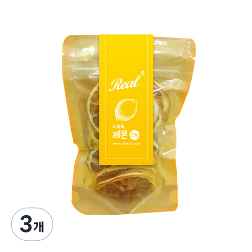 디톡톡 씨있는 실속형 건조 레몬, 50g, 1개입, 3개