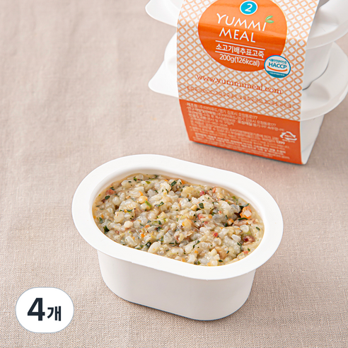얌이밀 중기 2단계 만7~12개월 이유식, 100g, 4개, 혼합맛(소고기/배추/표고버섯)