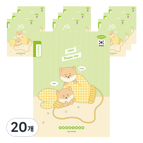 펜피아 1000 초등 8칸쓰기 제본노트, A 그린 장갑, 20개