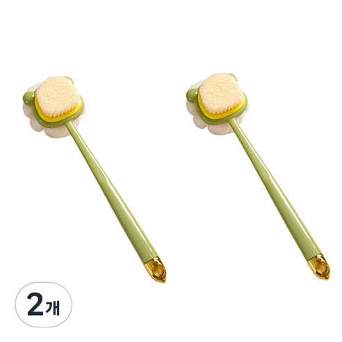 알로데 더블사이드 클리닝 샤워브러쉬, TYPE03 그린(브러쉬), 2개입, 2개