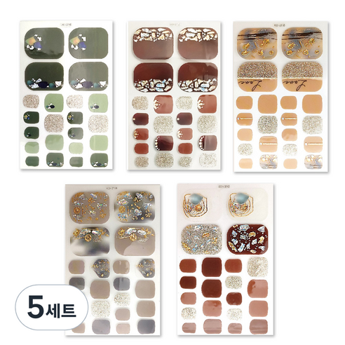 패디 스티커 5종 세트, 가을밤, 5세트