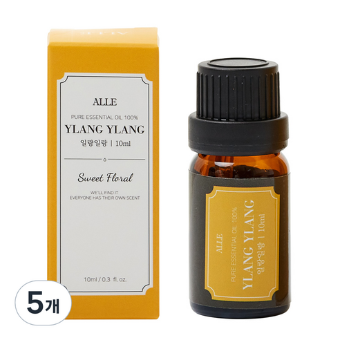 알레 퓨어 에센셜 오일 백프로 일랑일랑, 10ml, 5개