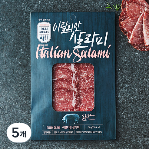 존쿡델리미트 이탈리안 살라미, 50g, 5개