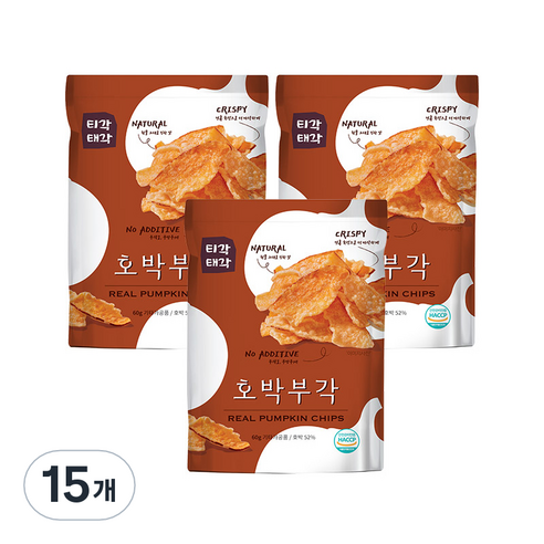 티각태각 호박부각, 60g, 15개