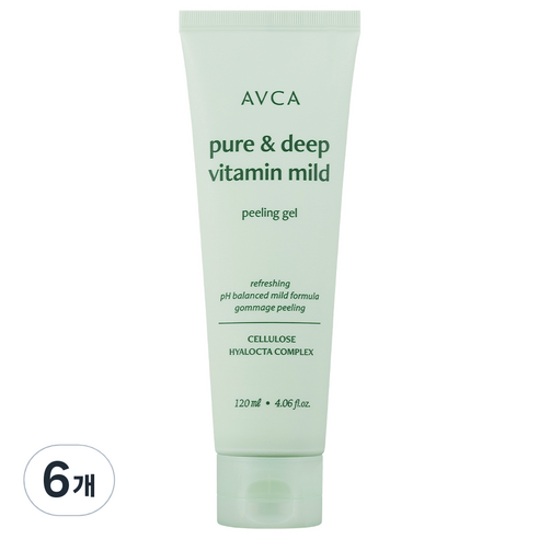 아브카 퓨어 앤 딥 비타민 저자극 약산성 필링 젤, 120ml, 6개