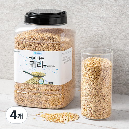 씻어나온 귀리쌀, 4kg, 4개