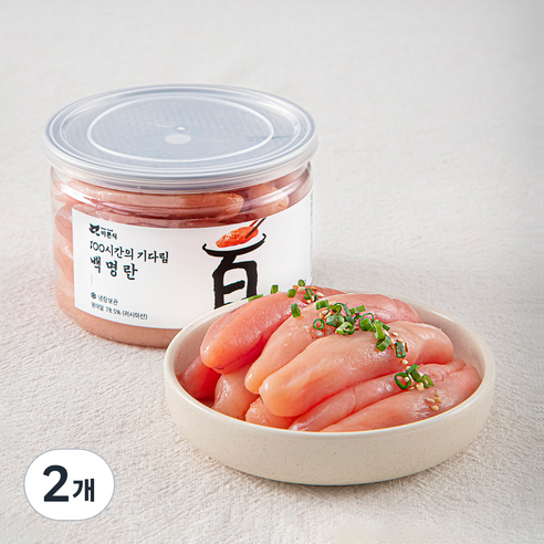 바른식 100시간의 기다림 백명란, 400g, 2개