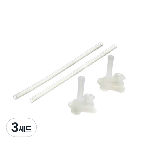 릿첼 AQ 빨대컵 450ml 교체용 빨대 2p + 패킹 2p 세트 S-7, 투명, 3세트