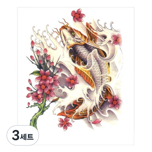 파티복닷컴 대형 타투스티커 MQA19, 혼합 색상, 3세트