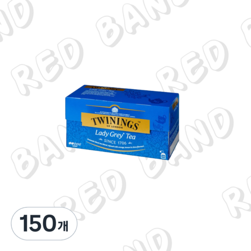 트와이닝 레이디 그레이 홍차 티백, 50g, 6개