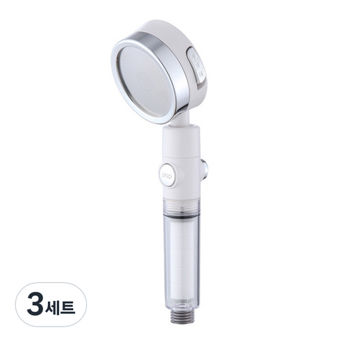 윈프라이스 3WAY 퓨어 필터 샤워기 화이트 1개입, 3세트