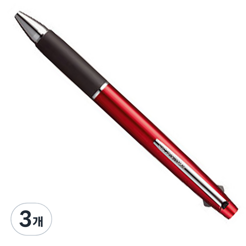 미쯔비시 제트스트림 3색 다색펜 SXE3-800 0.7mm, 보르도, 3개
