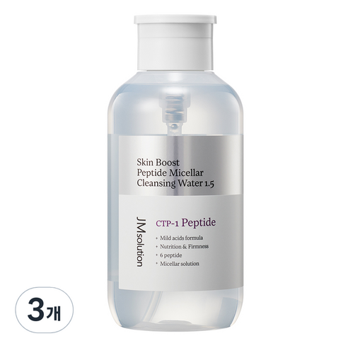 제이엠솔루션 스킨 부스트 펩타이드 미셀라 클렌징 워터 1.5, 500ml, 3개