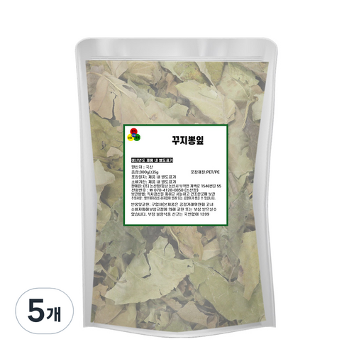 논산팜 국산 꾸지뽕 잎, 300g, 5개
