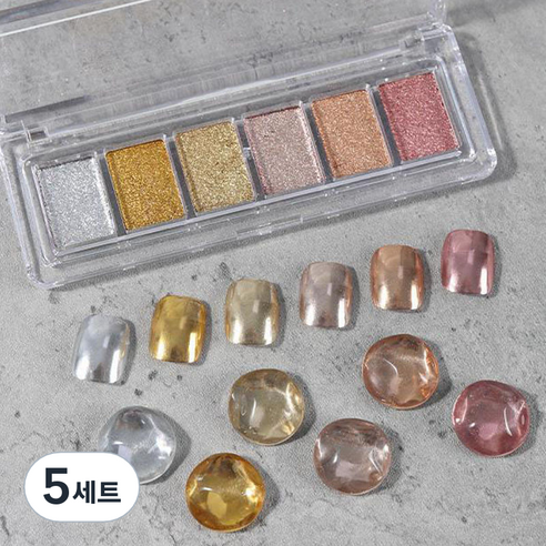 테네져 유리 오로라 미러 글리터 네일 파우더 6종 세트, A1, 5세트