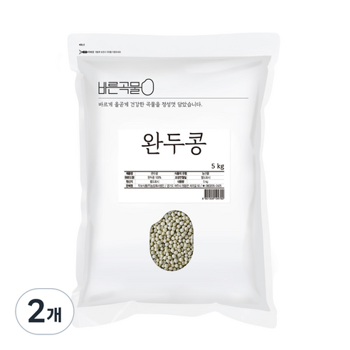 바른곡물 완두콩, 5kg, 2개
