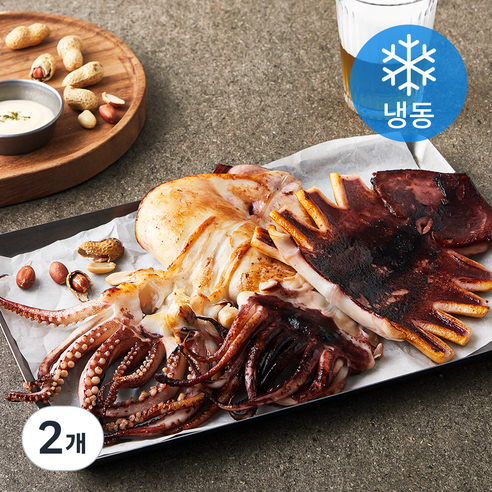 바다보소 구룡포에서 말린 반건조 오징어 (냉동), 400g(2미), 2개