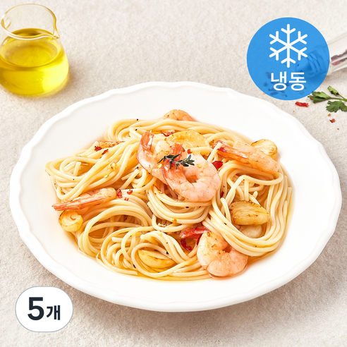 쿡솜씨 새우오일 파스타 밀키트 (냉동), 310g, 5개
