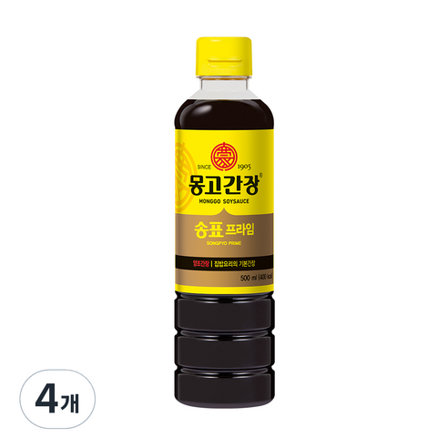 몽고간장 송표 프라임, 500ml, 4개