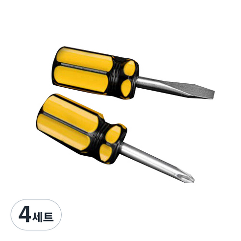 무다스 마이크로 십자 일자 다용도 길이 조절 주먹 드라이버, 4세트