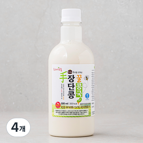 프레시오늘 신선냉장 장단콩 꿀콩국, 500ml, 4개