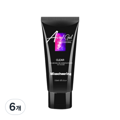네일 연장 폴리젤 15ml, 01 CLEAR, 6개