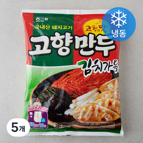 해태 고향만두 김치가득 (냉동), 810g, 5개