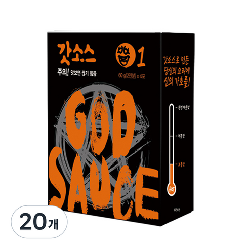 갓소스 만능양념소스 1단계 순한맛, 60g, 20개