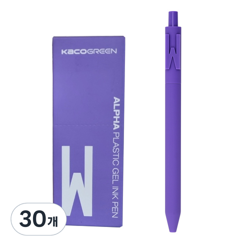 카코 알파 소프트 중성 젤펜 0.5mm, 알파벳 W, 30개