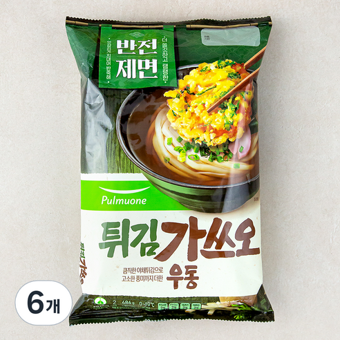풀무원 튀김가쓰오우동 2인분, 486g, 6개