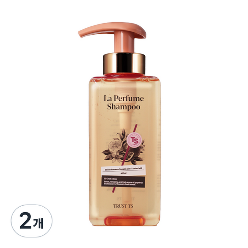TS 라퍼퓸 샴푸 크러쉬 시트러스향, 400ml, 2개