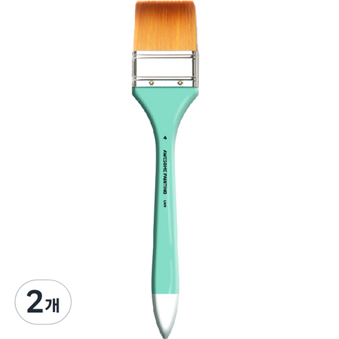 어썸페인팅 다용도 백붓 배경붓 납작붓 넓은붓 LONG WIDE, 4호(60mm), 2개