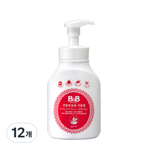 비앤비 거품형 젖병세정제, 450ml, 12개