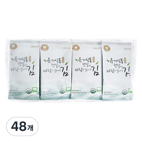 만전김 유기 햇살과 바람이 길러낸 무가미 김, 2g, 48개