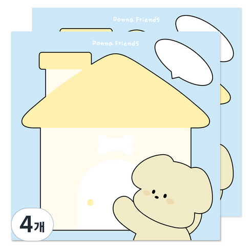 도나와친구들 MBTI 떡메모지, I 집이 최고야, 4개, 100개입