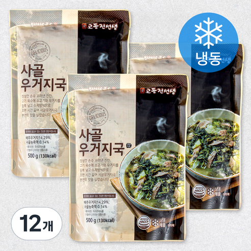 교동전선생 사골우거지국 (냉동), 500g, 12개