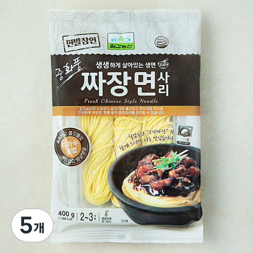 칠갑농산 짜장면 사리, 400g, 5개