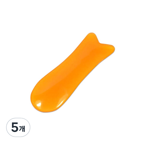라이프포인트 괄사 지압 마사지기, 5개, 오렌지(물고기)