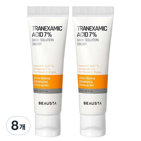 뷰스타 트라넥삼산 7% 다크 솔루션 크림 기미 잡티 모공 미백, 30ml, 2개