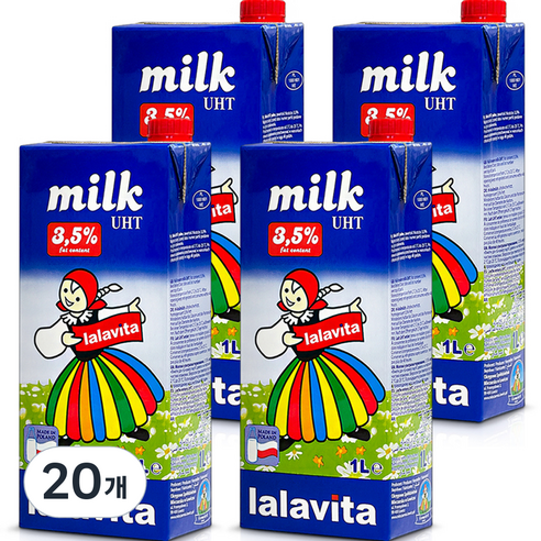 라라비타 멸균 우유, 1L, 20개
