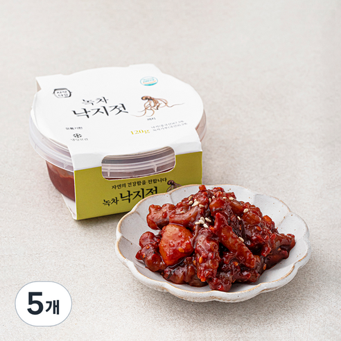 자연다감 녹차 낙지젓, 120g, 5개