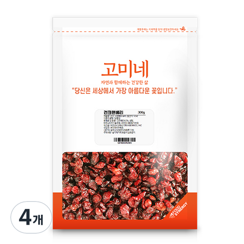 고미네 건크랜베리, 300g, 4개