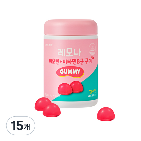 레모나 경남제약 비오틴 + 비타민B군 구미 210g, 60정, 15개