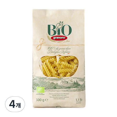 그라노로 유기농 푸실리, 500g, 4개
